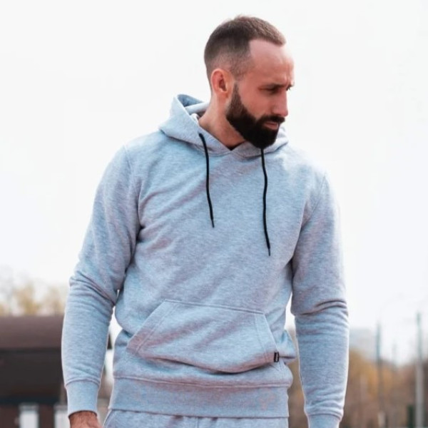 Худі оверсайз Custom Wear без начосу меланж