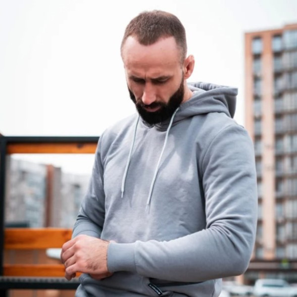Худі оверсайз Custom Wear без начосу сіре