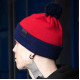 Шапка Custom Wear з бумбоном червона з синім