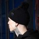 Шапка Custom Wear з бумбоном чорна