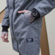Вітрівка-бомбер Custom Wear Long двостороння чорна з сірим