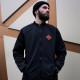 Вітрівка-бомбер Custom Wear Long двостороння чорна з сірим