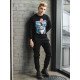 Світшот без начосу Custom Wear Criminal Panda чорний