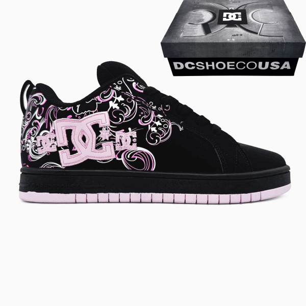 DC Shoes Court Graffik Black/Pink Sabbath