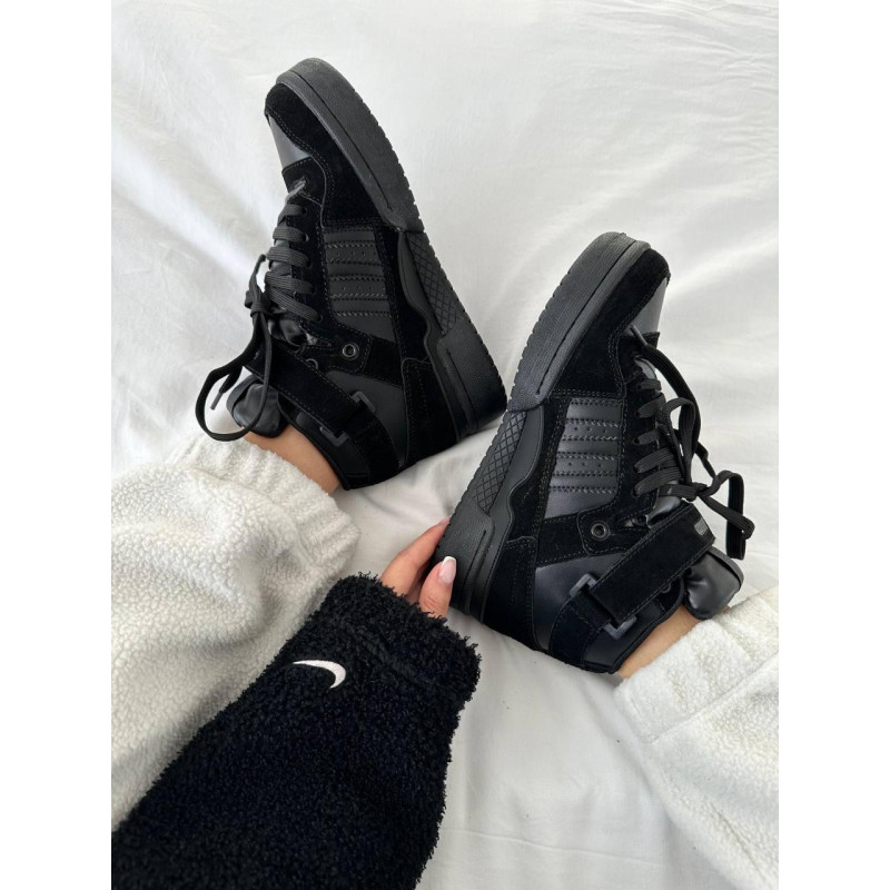 Кросівки Adidas Forum Black Suede Fur
