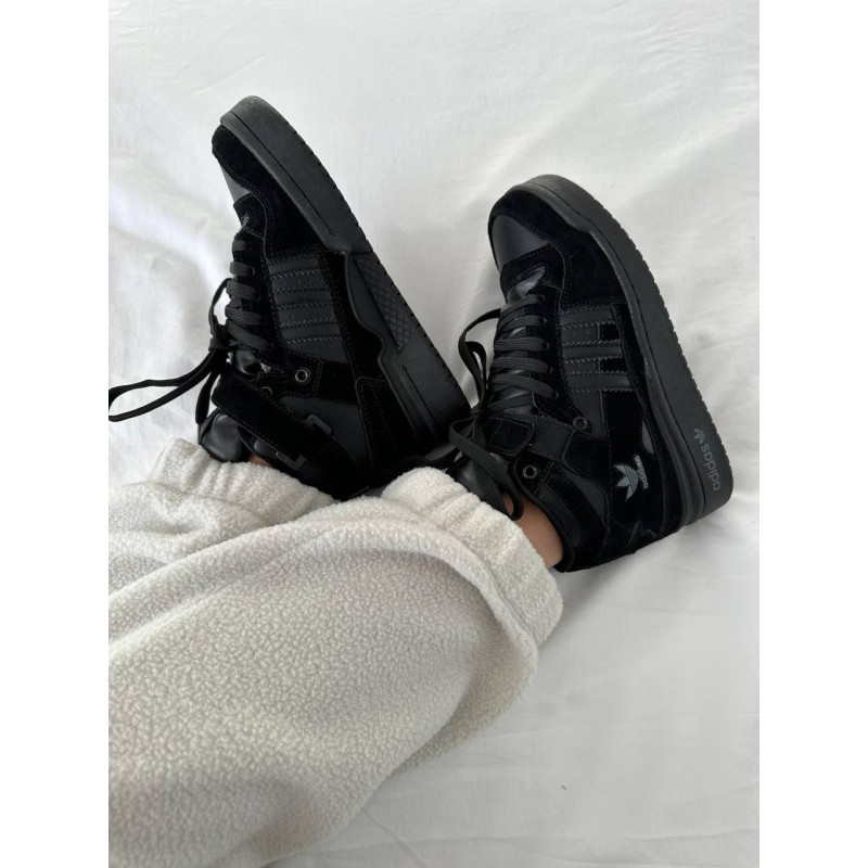 Кросівки Adidas Forum Black Suede Fur