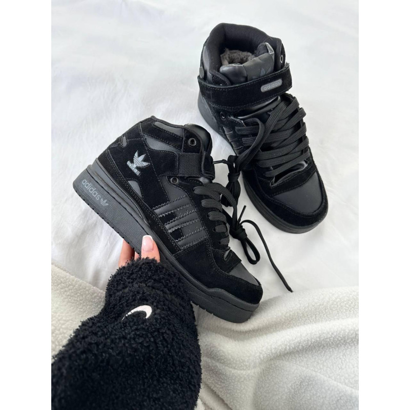 Кросівки Adidas Forum Black Suede Fur