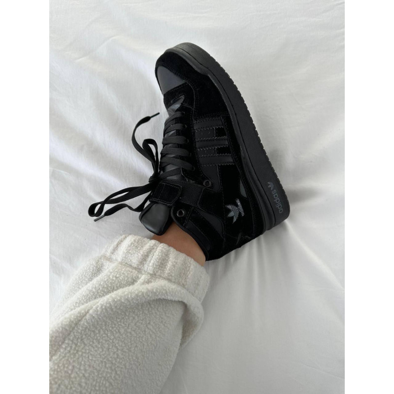 Кросівки Adidas Forum Black Suede Fur