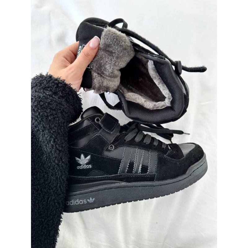 Кросівки Adidas Forum Black Suede Fur