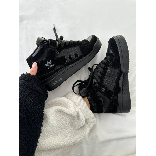 Кросівки Adidas Forum Black Suede Fur