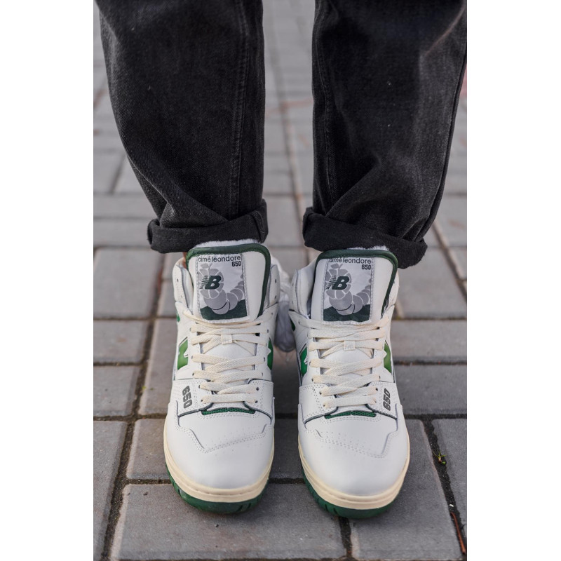 Кросівки New Balance 650 Hight White Green Fur