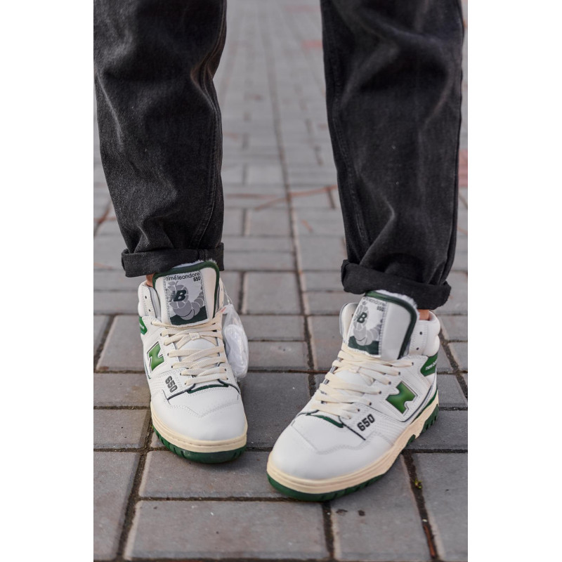 Кросівки New Balance 650 Hight White Green Fur