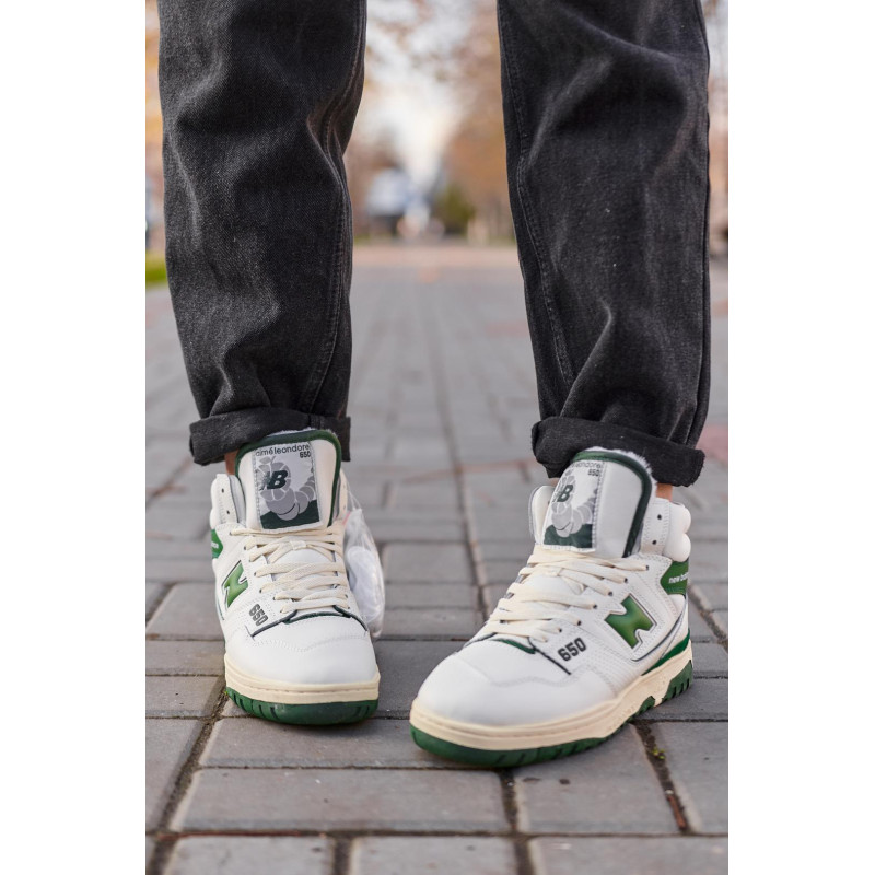 Кросівки New Balance 650 Hight White Green Fur