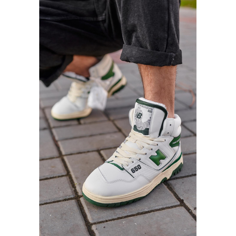 Кросівки New Balance 650 Hight White Green Fur