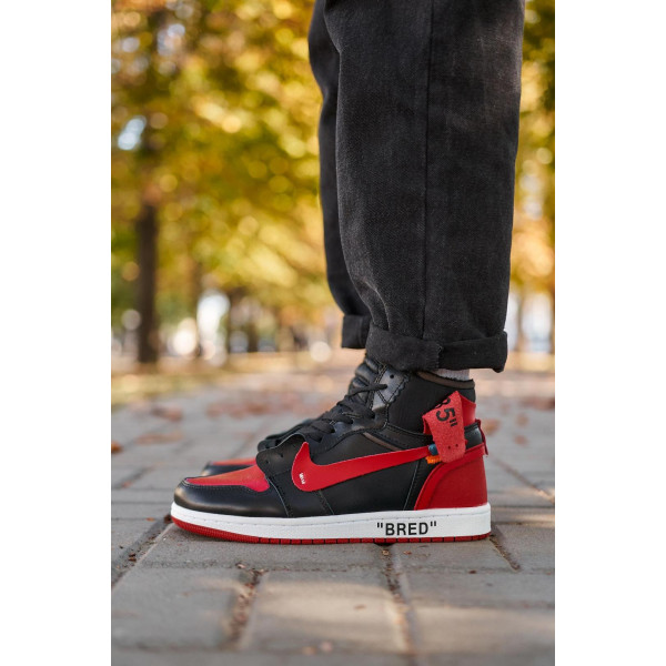 Кросівки Nike Air Jordan 1 Off-White Bred