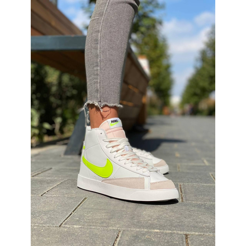 Кросівки Nike Blazer White «Neon Green Logo»