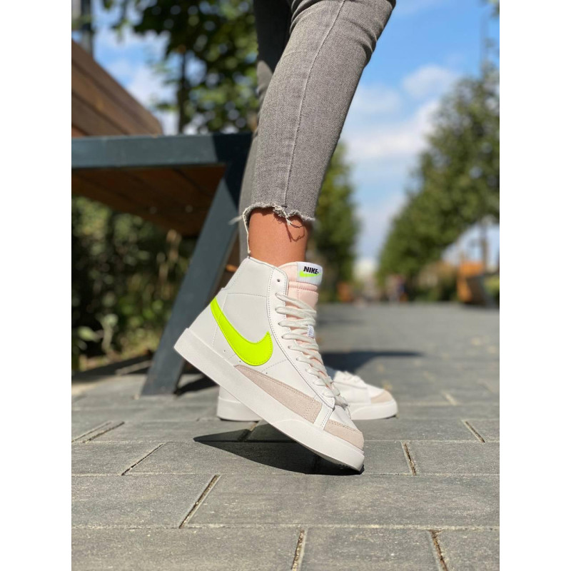 Кросівки Nike Blazer White «Neon Green Logo»