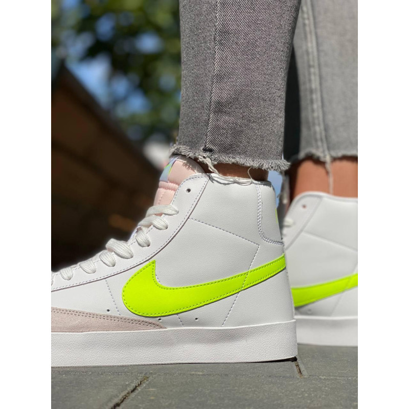 Кросівки Nike Blazer White «Neon Green Logo»