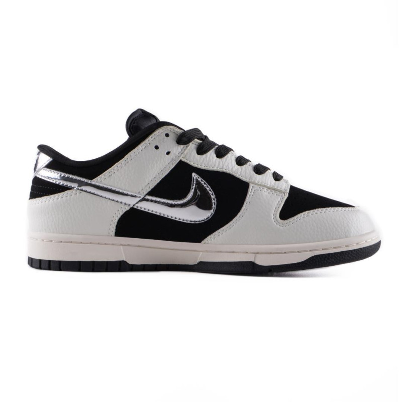 Кросівки Nike SB Dunk Low x Stussy Black White Metallic