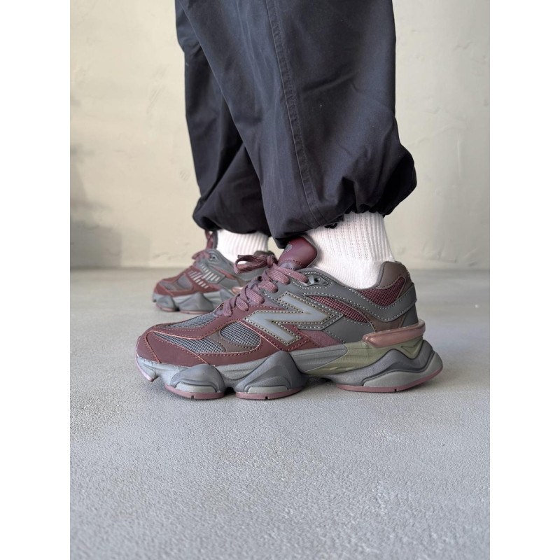 Кросівки New Balance 9060 Brown Bordo Leather