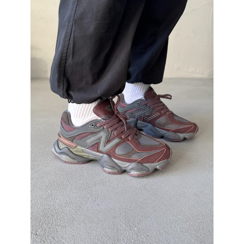 Кросівки New Balance 9060 Brown Bordo Leather