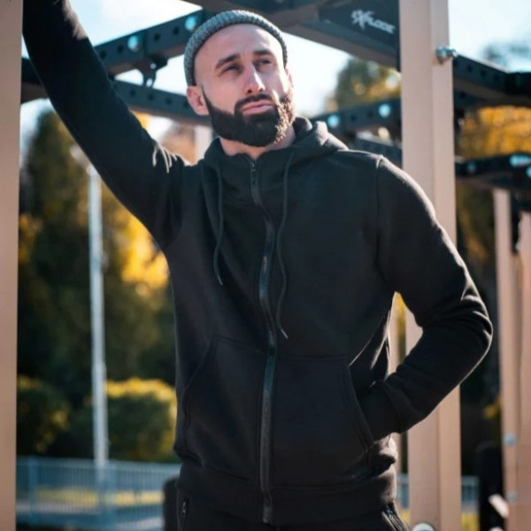 Зіпер Custom Wear з начосом чорний