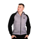 Зіпер Custom Wear з начосом сірий з чорним рукавом