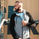 Зіпер Custom Wear без начосу сірий з чорним рукавом