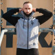 Зіпер Custom Wear без начосу сірий з чорним рукавом