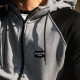Зіпер Custom Wear без начосу сірий з чорним рукавом